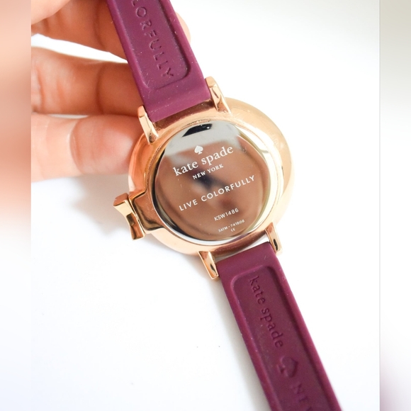 ?*Kate Spade* Park Row Watch- Fuschia/Purple - Silicone Band, 33mm. RARE COLOR! main image 5